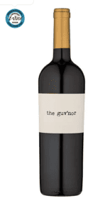 A bottle of The Guv'nor wine